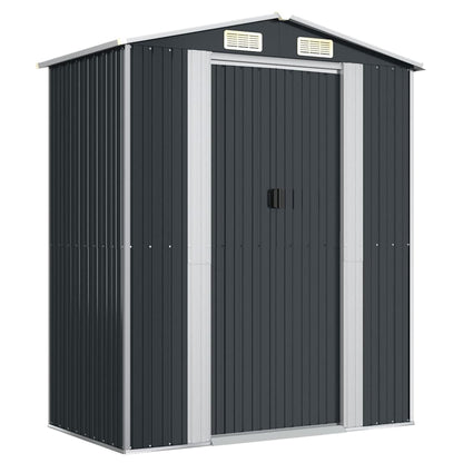 vidaXL Garden Shed Anthracite 192x108x223 cm Galvanised Steel 2
