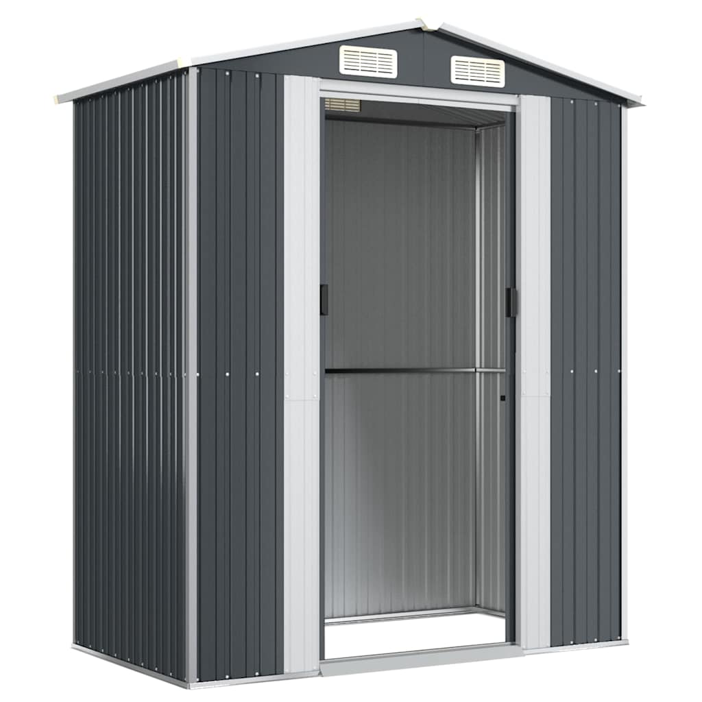 vidaXL Garden Shed Anthracite 192x108x223 cm Galvanised Steel 4