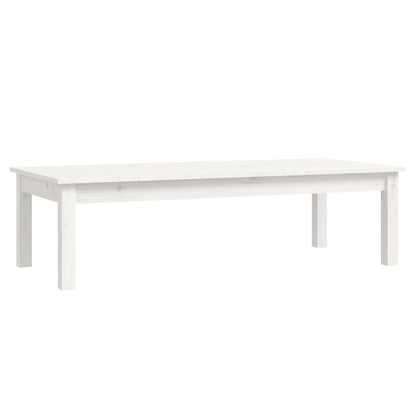 814235 vidaXL Coffee Table White 110x50x30 cm Solid Wood Pine 2
