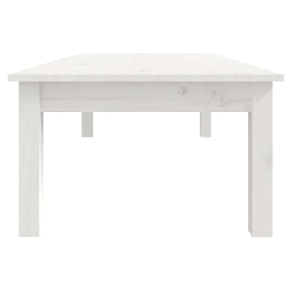 814235 vidaXL Coffee Table White 110x50x30 cm Solid Wood Pine 5