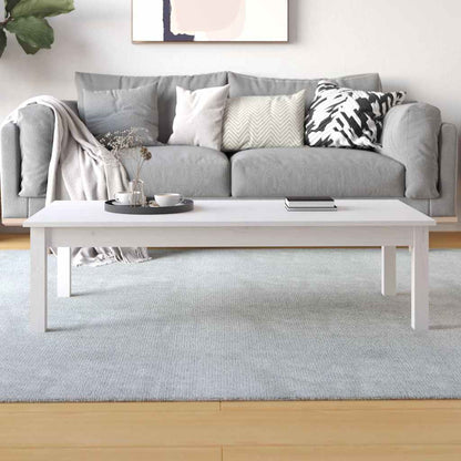 814235 vidaXL Coffee Table White 110x50x30 cm Solid Wood Pine 3
