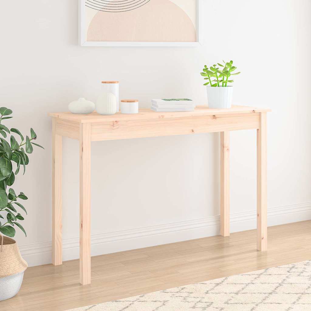 vidaXL Console Table 110x40x75 cm Solid Wood Pine 3