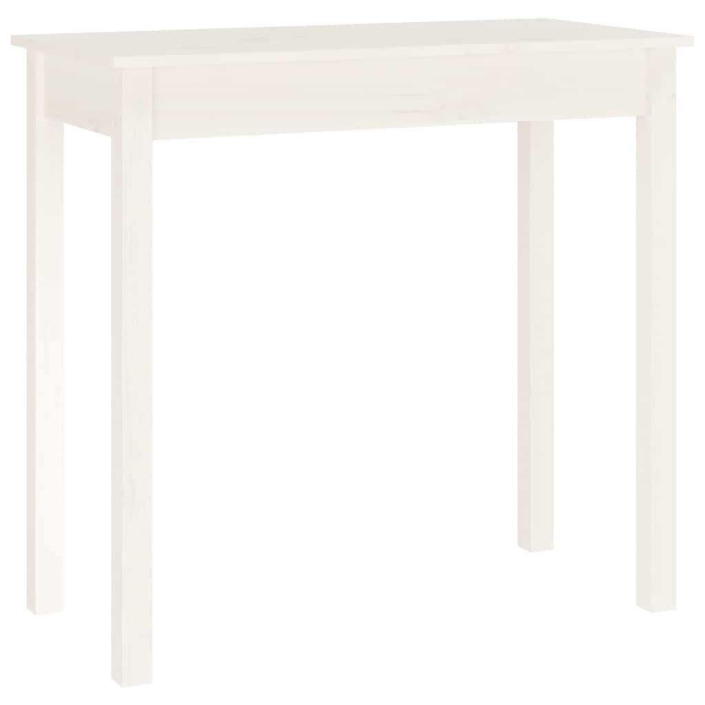 vidaXL Console Table White 80x40x75 cm Solid Wood Pine 2