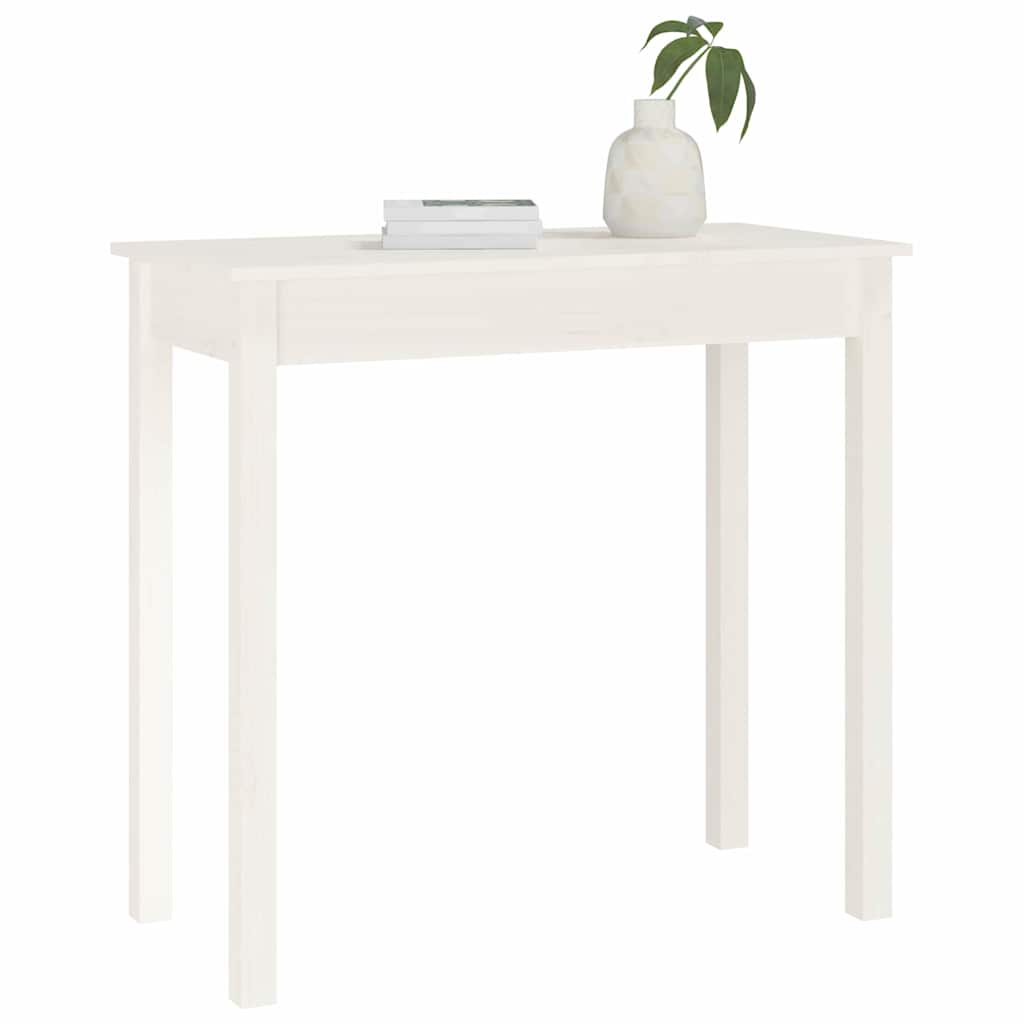 vidaXL Console Table White 80x40x75 cm Solid Wood Pine 4