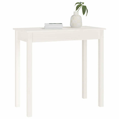 vidaXL Console Table White 80x40x75 cm Solid Wood Pine 4