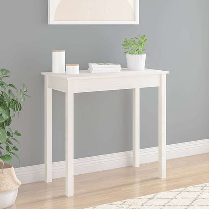 vidaXL Console Table White 80x40x75 cm Solid Wood Pine 1