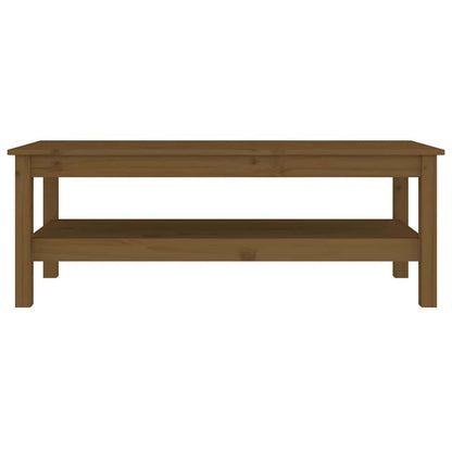 vidaXL Coffee Table | Honey brown | Solid pinewood | Medium | Storage 3