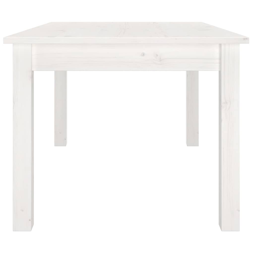 814280 vidaXL Coffee Table White 80x50x40 cm Solid Wood Pine 5