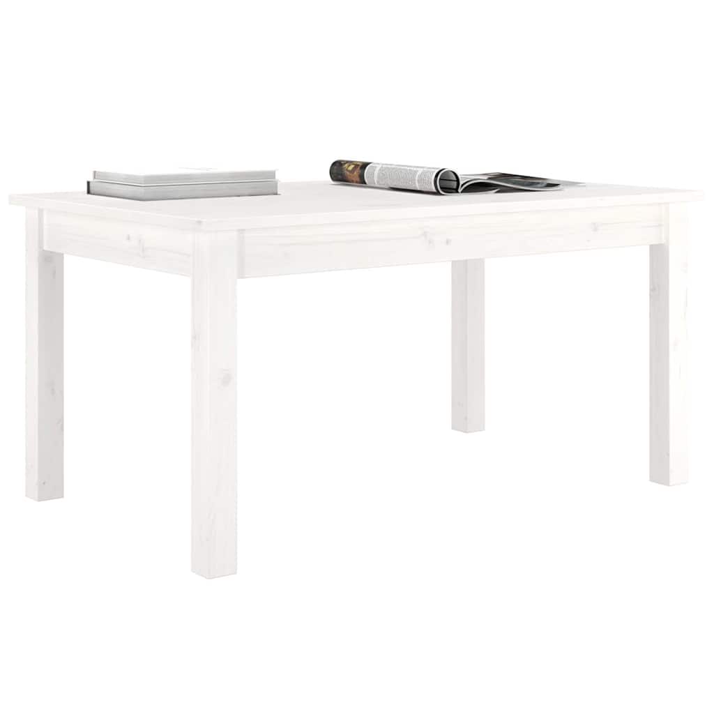 814280 vidaXL Coffee Table White 80x50x40 cm Solid Wood Pine 6