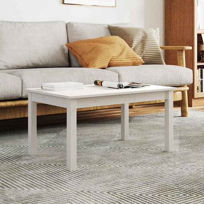 814280 vidaXL Coffee Table White 80x50x40 cm Solid Wood Pine 1