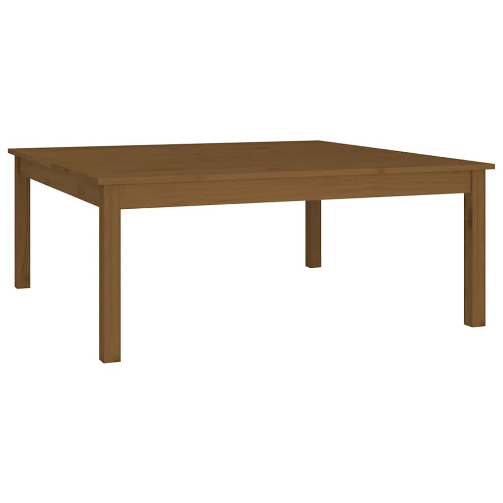 vidaXL Coffee Table Honey Brown 100x100x40 cm Solid Wood Pine 2