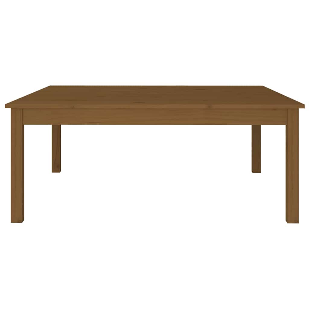 vidaXL Coffee Table Honey Brown 100x100x40 cm Solid Wood Pine 4
