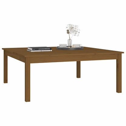 vidaXL Coffee Table Honey Brown 100x100x40 cm Solid Wood Pine 5