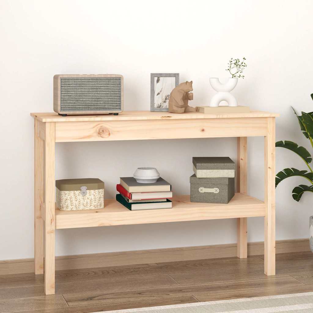 Console Table 80x40x75 cm Solid Wood Pine Natural 110 cm