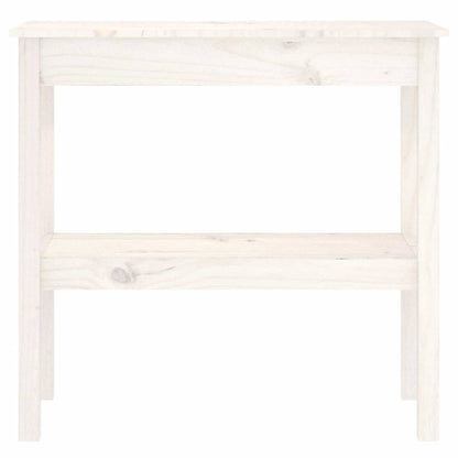 vidaXL Console Table White 80x40x75 cm Solid Wood Pine 3