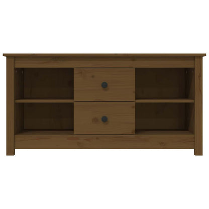 vidaXL TV Cabinet Honey Brown 103x36.5x52 cm Solid Wood Pine 3