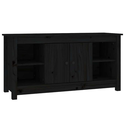 vidaXL TV Cabinet Black 103x36,5x52 cm Solid Wood Pine 2