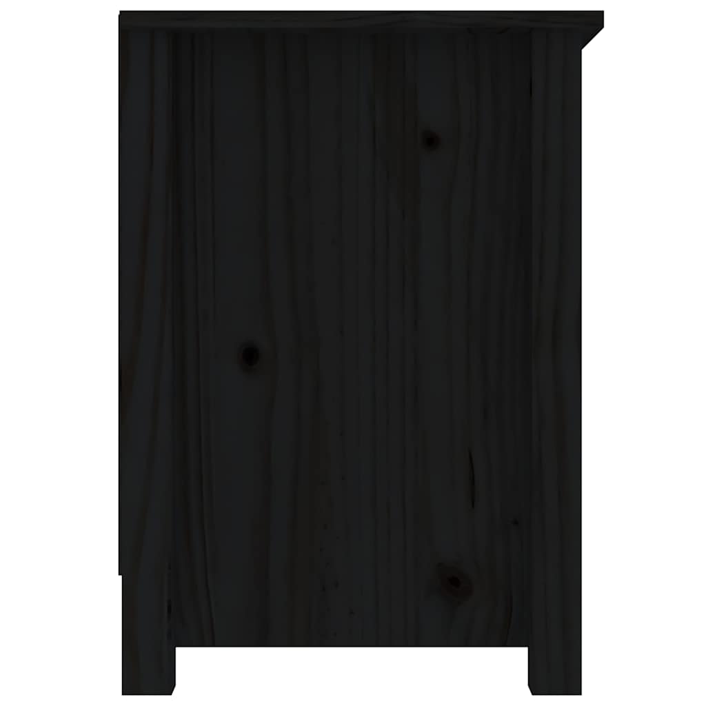 vidaXL TV Cabinet Black 103x36,5x52 cm Solid Wood Pine 5