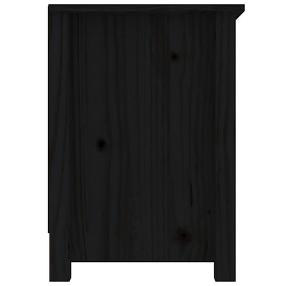 vidaXL TV Cabinet Black 103x36,5x52 cm Solid Wood Pine 5