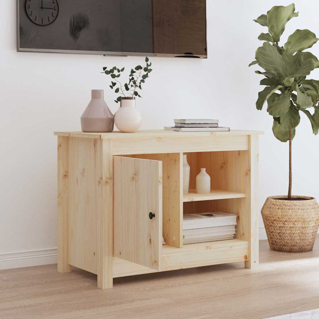 vidaXL TV Cabinet 70x36.5x52 cm Solid Wood Pine 3