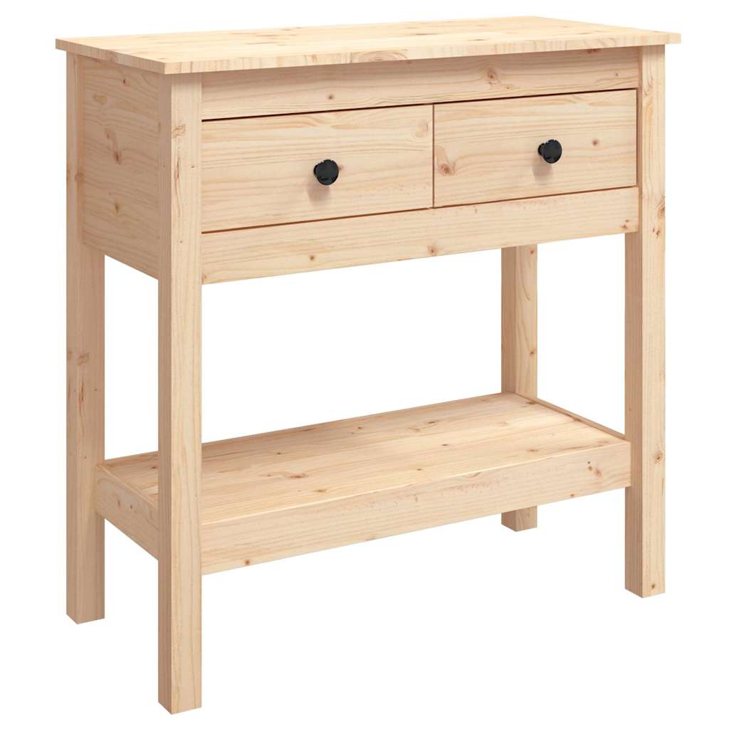 vidaXL Console Table 75x35x75 cm Solid Wood Pine 2