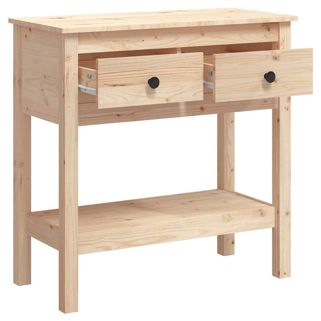 vidaXL Console Table 75x35x75 cm Solid Wood Pine 5