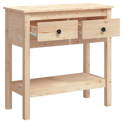 vidaXL Console Table 75x35x75 cm Solid Wood Pine 5