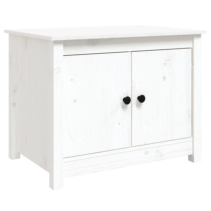 vidaXL Coffee Table White 71x49x55 cm Solid Wood Pine 2