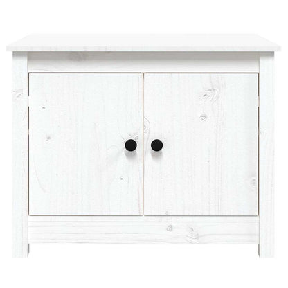 vidaXL Coffee Table White 71x49x55 cm Solid Wood Pine 6