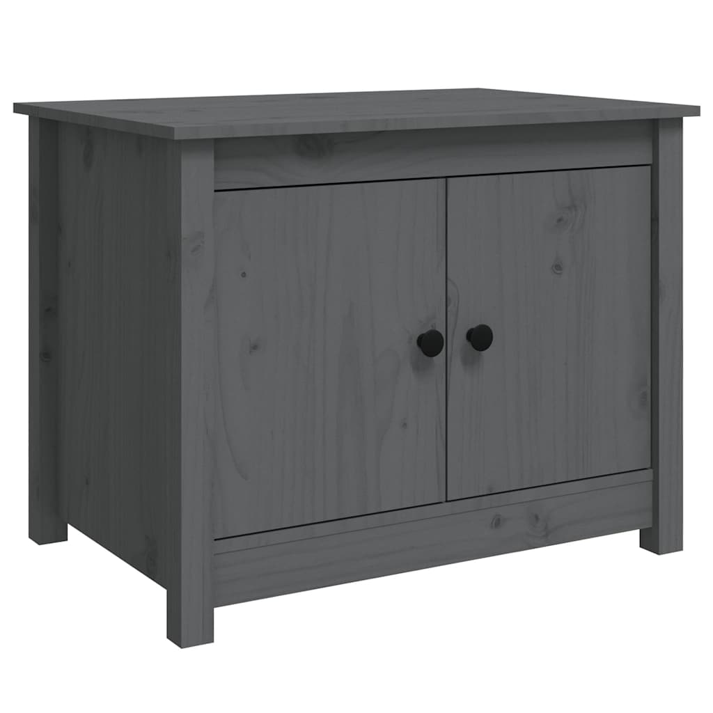 vidaXL Coffee Table Grey 71x49x55 cm Solid Wood Pine 2