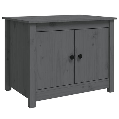 vidaXL Coffee Table Grey 71x49x55 cm Solid Wood Pine 2