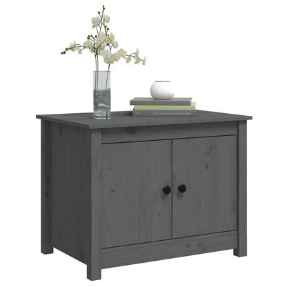 vidaXL Coffee Table Grey 71x49x55 cm Solid Wood Pine 4