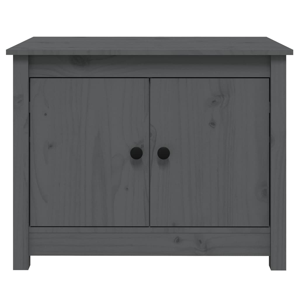 vidaXL Coffee Table Grey 71x49x55 cm Solid Wood Pine 6