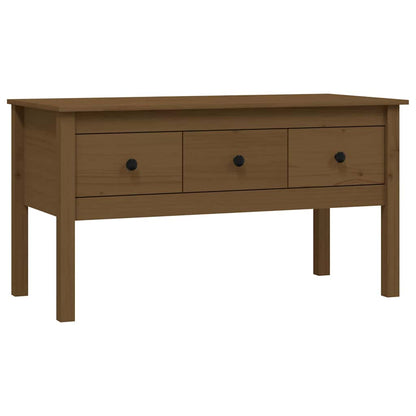 vidaXL Coffee Table Honey Brown 102x49x55 cm Solid Wood Pine 2