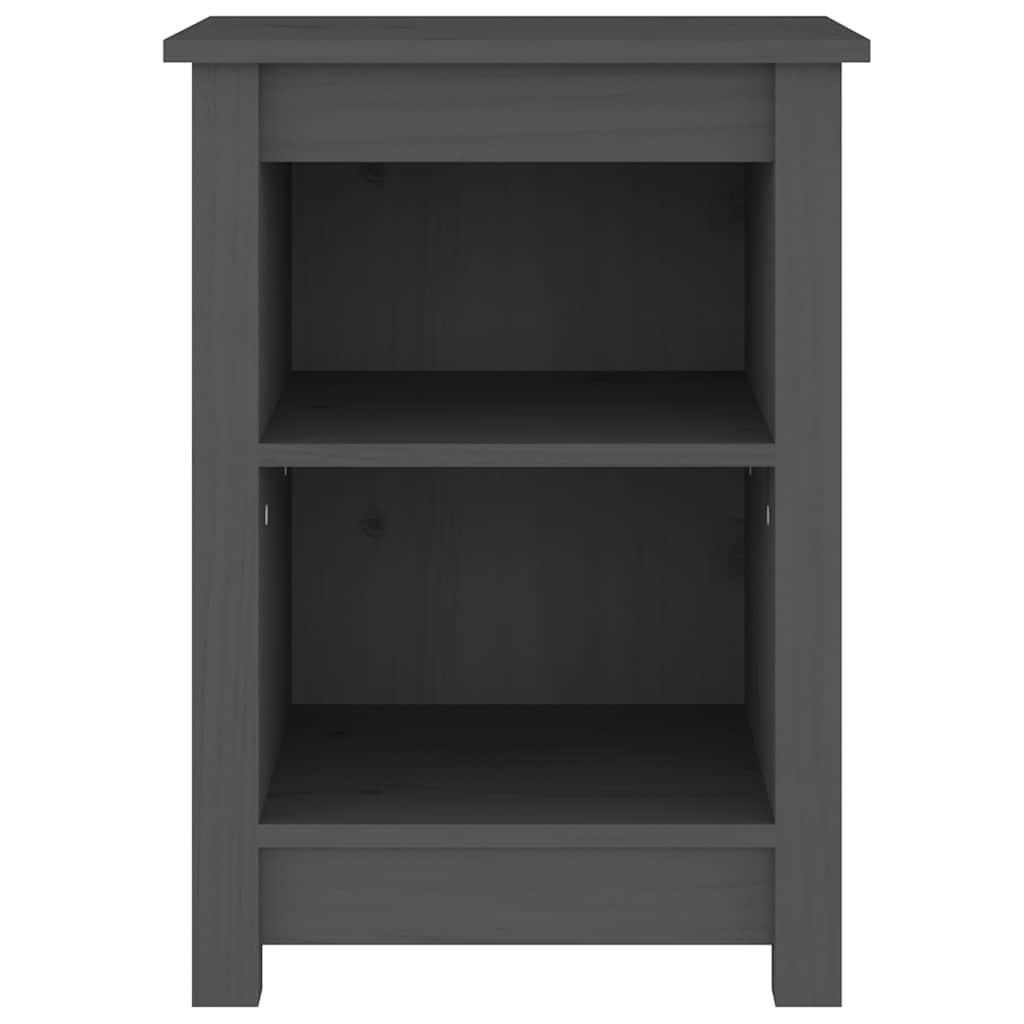 vidaXL Bedside Cabinet | Set of 2 | Grey | Solid pine wood | 40x35x55 cm 4