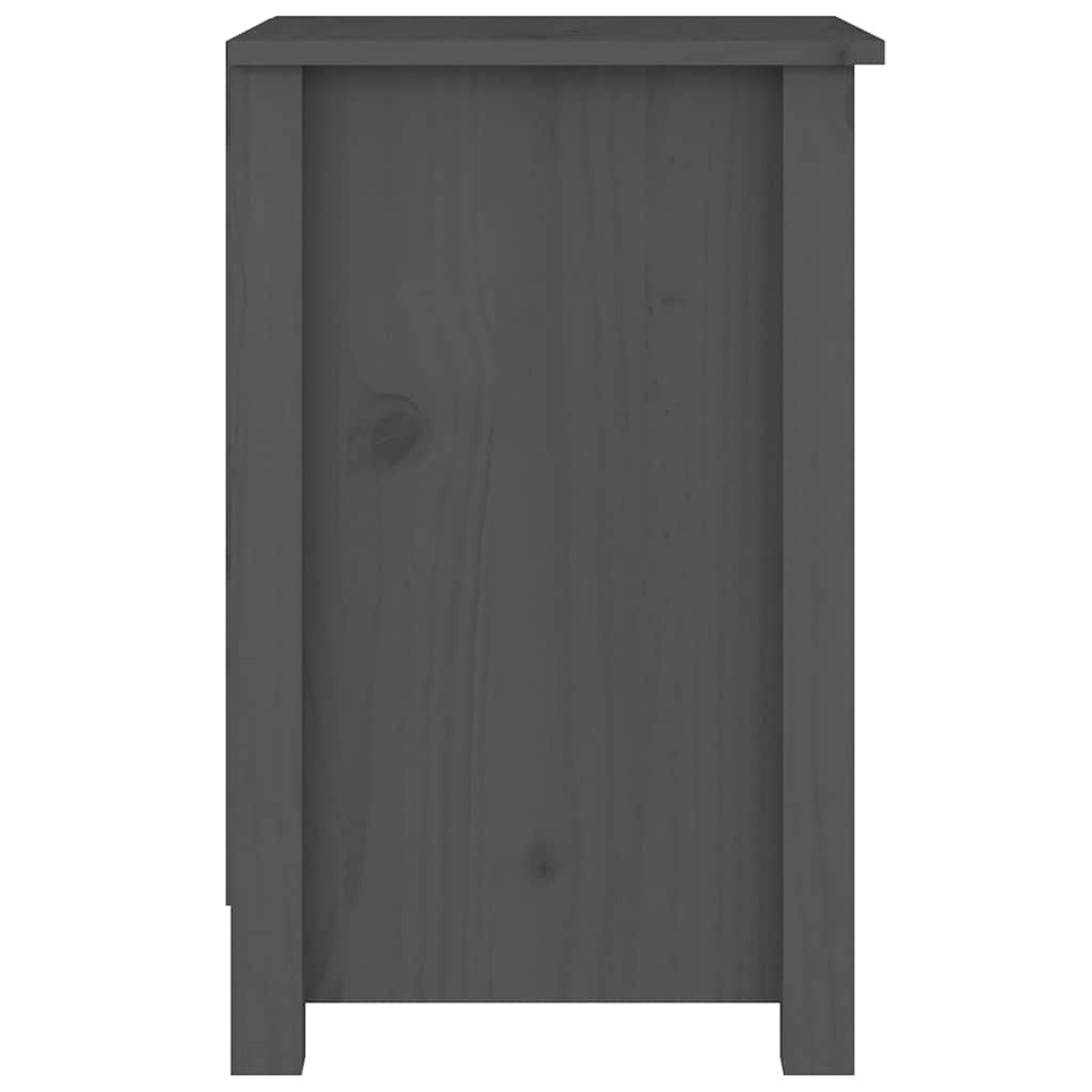 vidaXL Bedside Cabinet | Set of 2 | Grey | Solid pine wood | 40x35x55 cm 5
