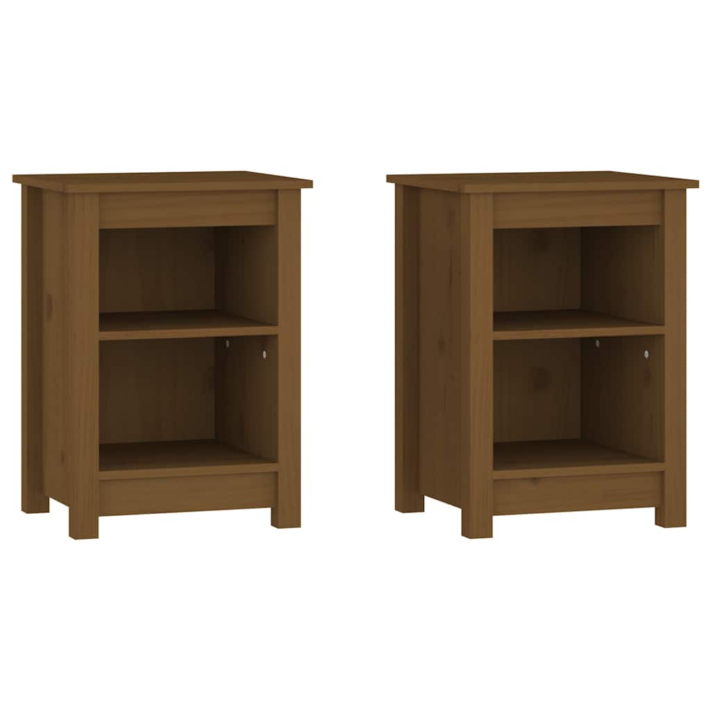 vidaXL Bedside Cabinets 2 pcs Honey Brown 40x35x55 cm Solid Wood Pine 2