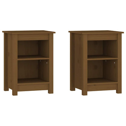 vidaXL Bedside Cabinets 2 pcs Honey Brown 40x35x55 cm Solid Wood Pine 2