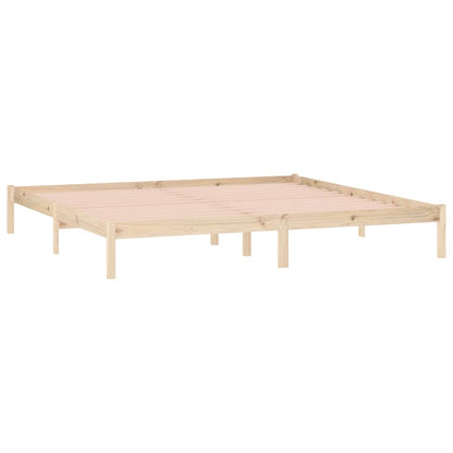 vidaXL Bed Frame without Mattress 193x203 cm Solid Wood Pine King 4