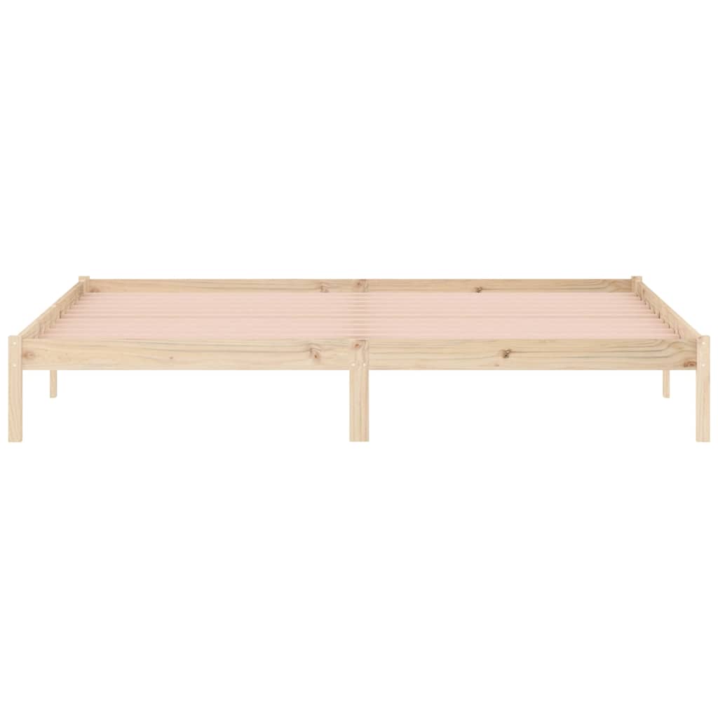 vidaXL Bed Frame without Mattress 193x203 cm Solid Wood Pine King 5