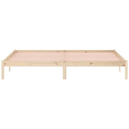 vidaXL Bed Frame without Mattress 193x203 cm Solid Wood Pine King 5