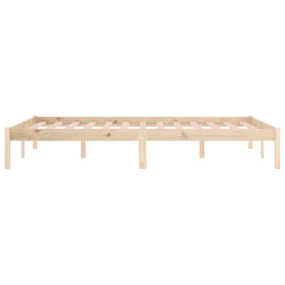 vidaXL Bed Frame without Mattress 193x203 cm Solid Wood Pine King 6