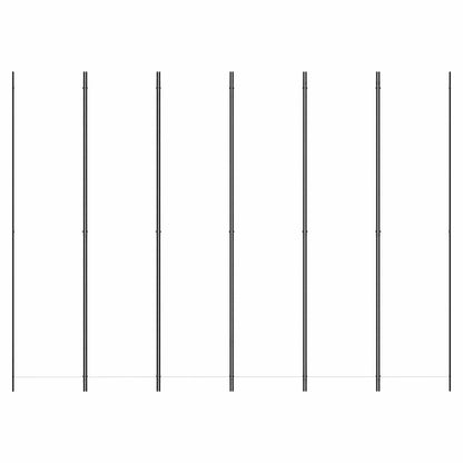 vidaXL 6-Panel Room Divider White 300x220 cm Fabric 3