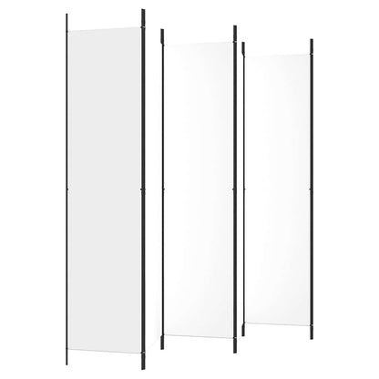 vidaXL 6-Panel Room Divider White 300x220 cm Fabric 5