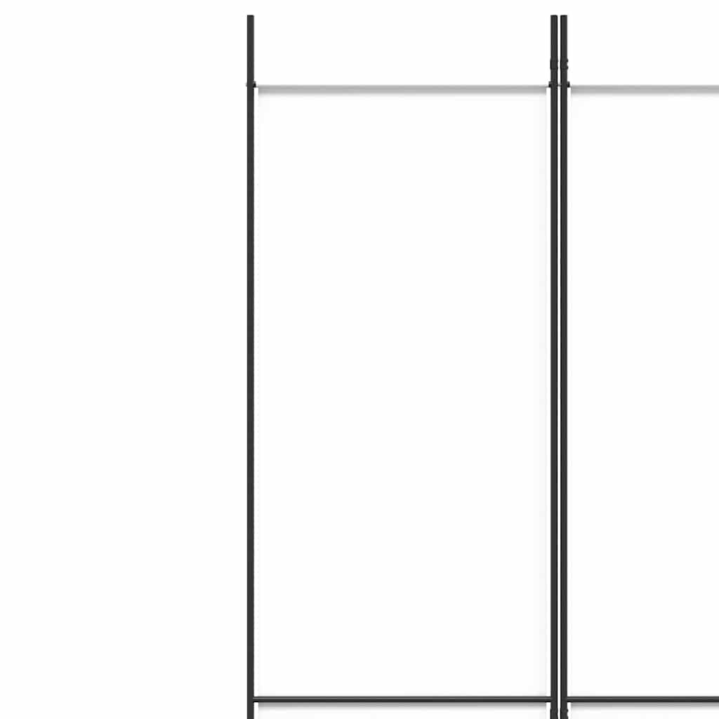 vidaXL 6-Panel Room Divider White 300x220 cm Fabric 6