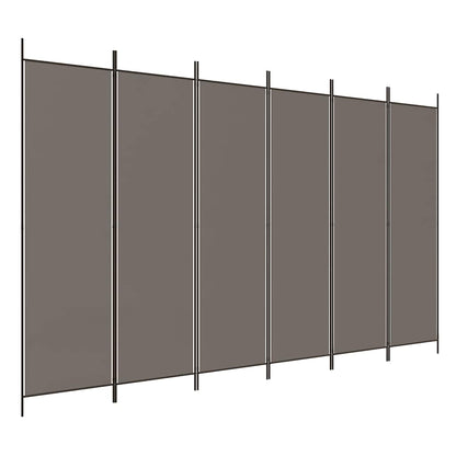 vidaXL 6-Panel Room Divider Anthracite 300x220 cm Fabric 2