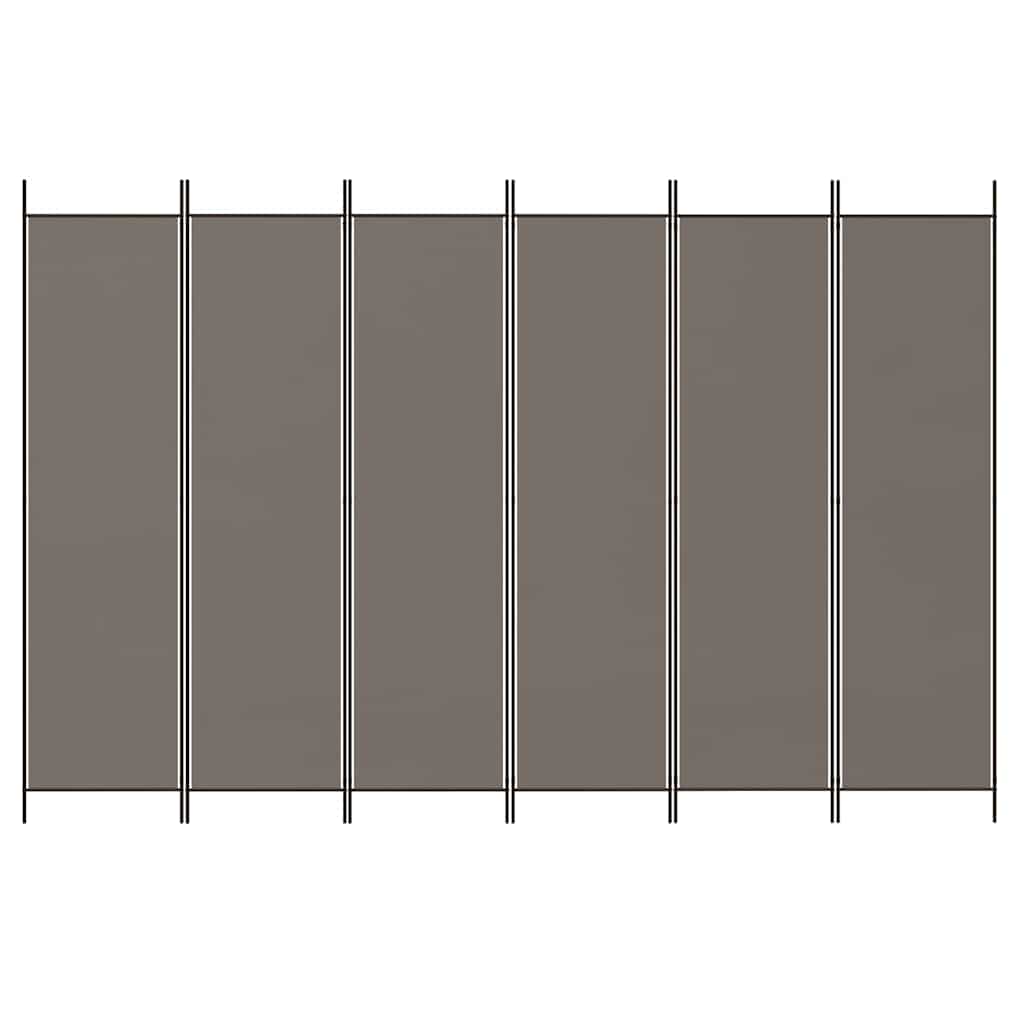 vidaXL 6-Panel Room Divider Anthracite 300x220 cm Fabric 3