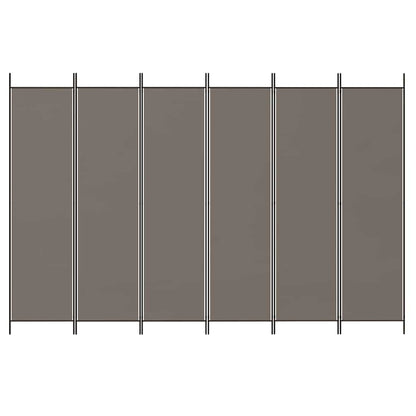 vidaXL 6-Panel Room Divider Anthracite 300x220 cm Fabric 3