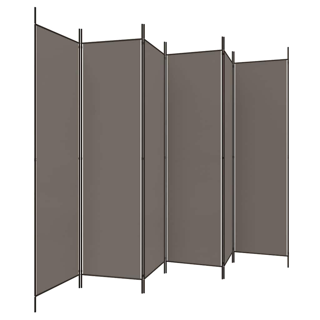 vidaXL 6-Panel Room Divider Anthracite 300x220 cm Fabric 4