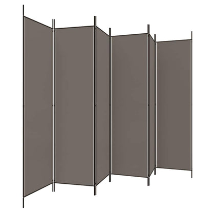 vidaXL 6-Panel Room Divider Anthracite 300x220 cm Fabric 4